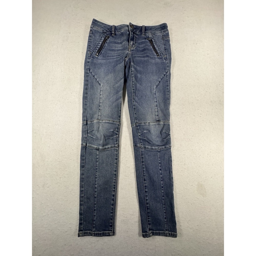 American Eagle Jegging Ankle Jeans Women'sโ Size 2 Super Stretch Moto Zipper